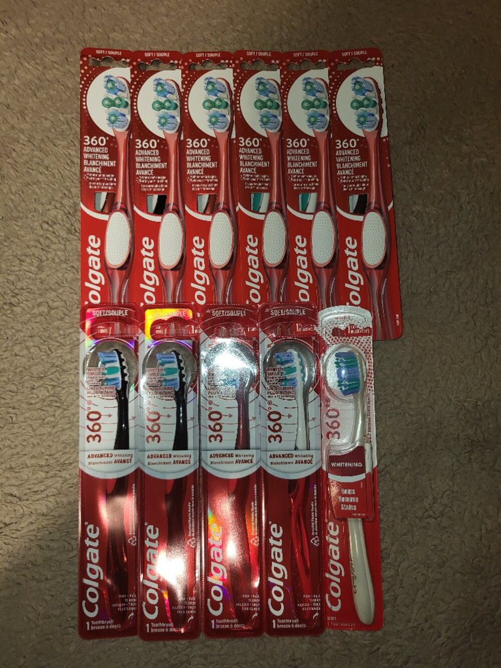 Colgate 360 Toothbrush 11 Total New Unopened